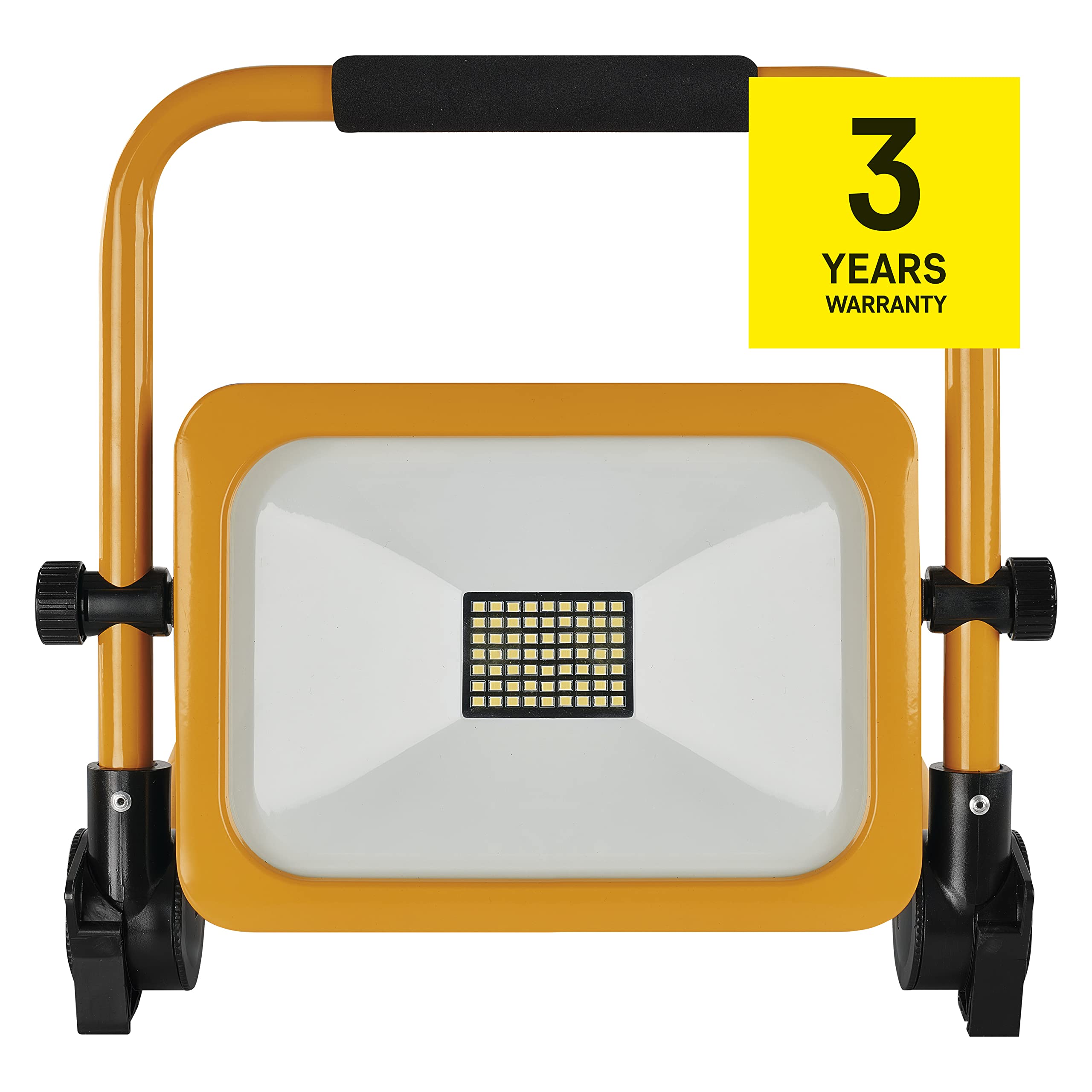 EMOS Foco LED con batería de 30 W, impermeable, portátil, con soporte y asa, 3 modos de luz con brillo máximo de 3000 lm, 6500 K, recargable, 10000 mAh, clase de protección IP54