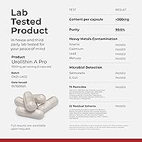 Vista 5 de Neurogan Urolitina A PRO Cápsulas – 1000 mg, 120 Ct – Salud celular avanzada, suplementos posbióticos – Suplemento de urolitina A ultra micronizada