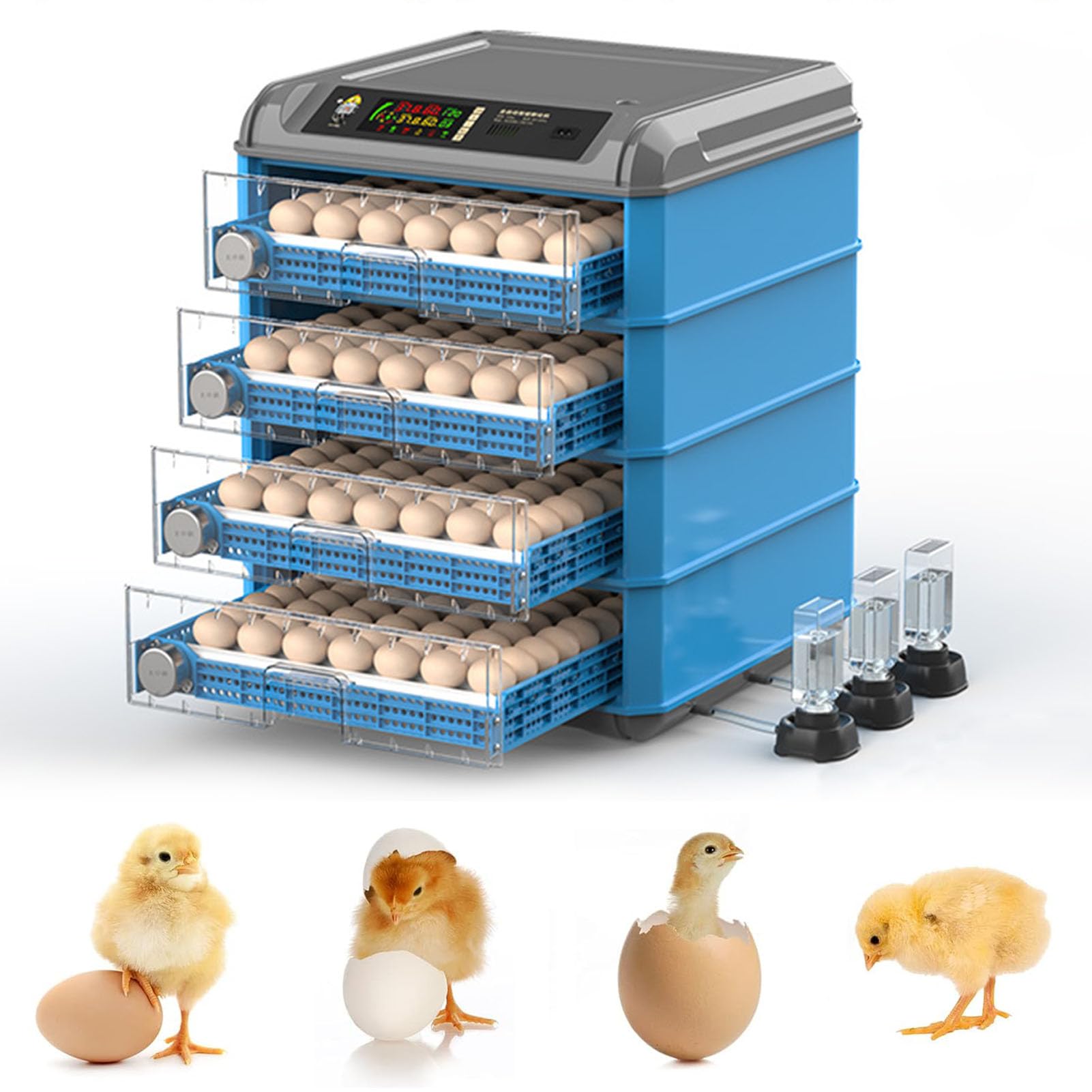 Incubatrice digitale per uova con controllo dell'umidità, rotazione automatica per uova di pollo, anatra, quaglia, uccelli da cova