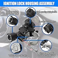 Vista 6 de 989-019 Carcasa de cerradura de encendido Compatible con Ford Escape 2008-2012 Focus 2008-11 Compatible con Mazda Tribute 2008-11 Compatible