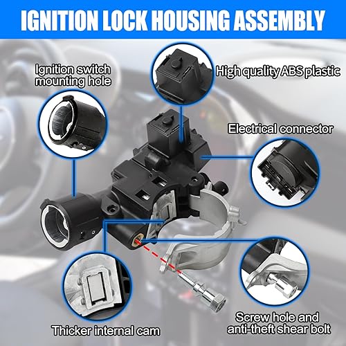 Miniatura 6 de Carcasa de bloqueo de encendido 989-019 compatible con Ford Escape 2008-2012 Focus 2008-11 compatible con Mazda Tribute 2008-11 compatible con