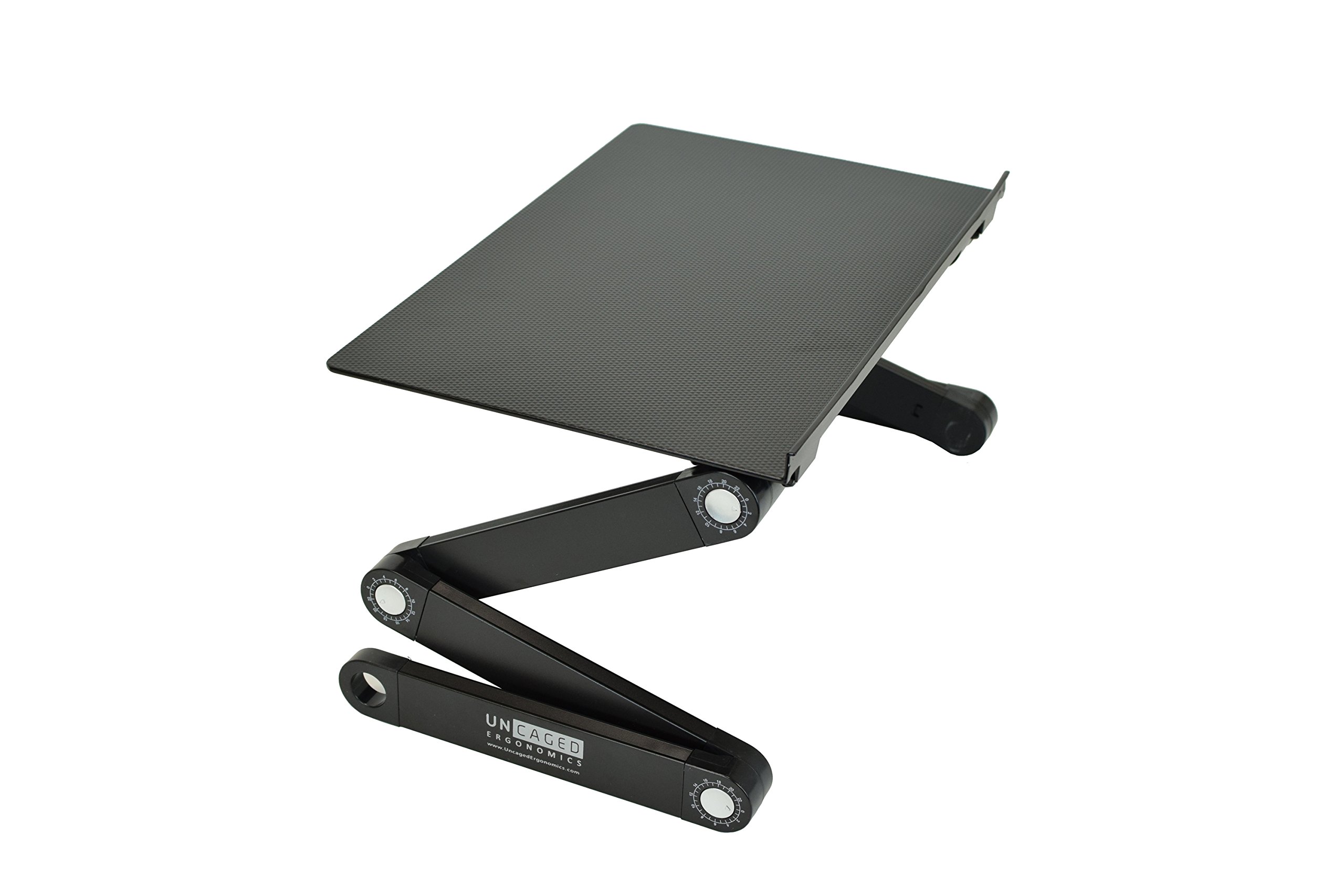 Uncaged Ergonomics WorkEZ Monitor Stand ergonomic adjustable height and