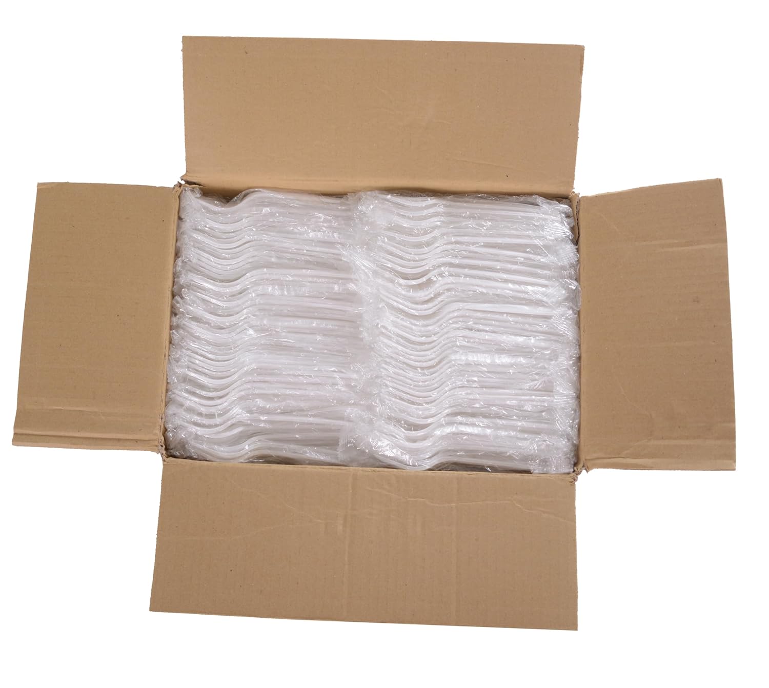 Daxwell Plastic Forks, Medium Weight Polypropylene (PP), Wrapped, White, A10001485 (Case of 1,000)