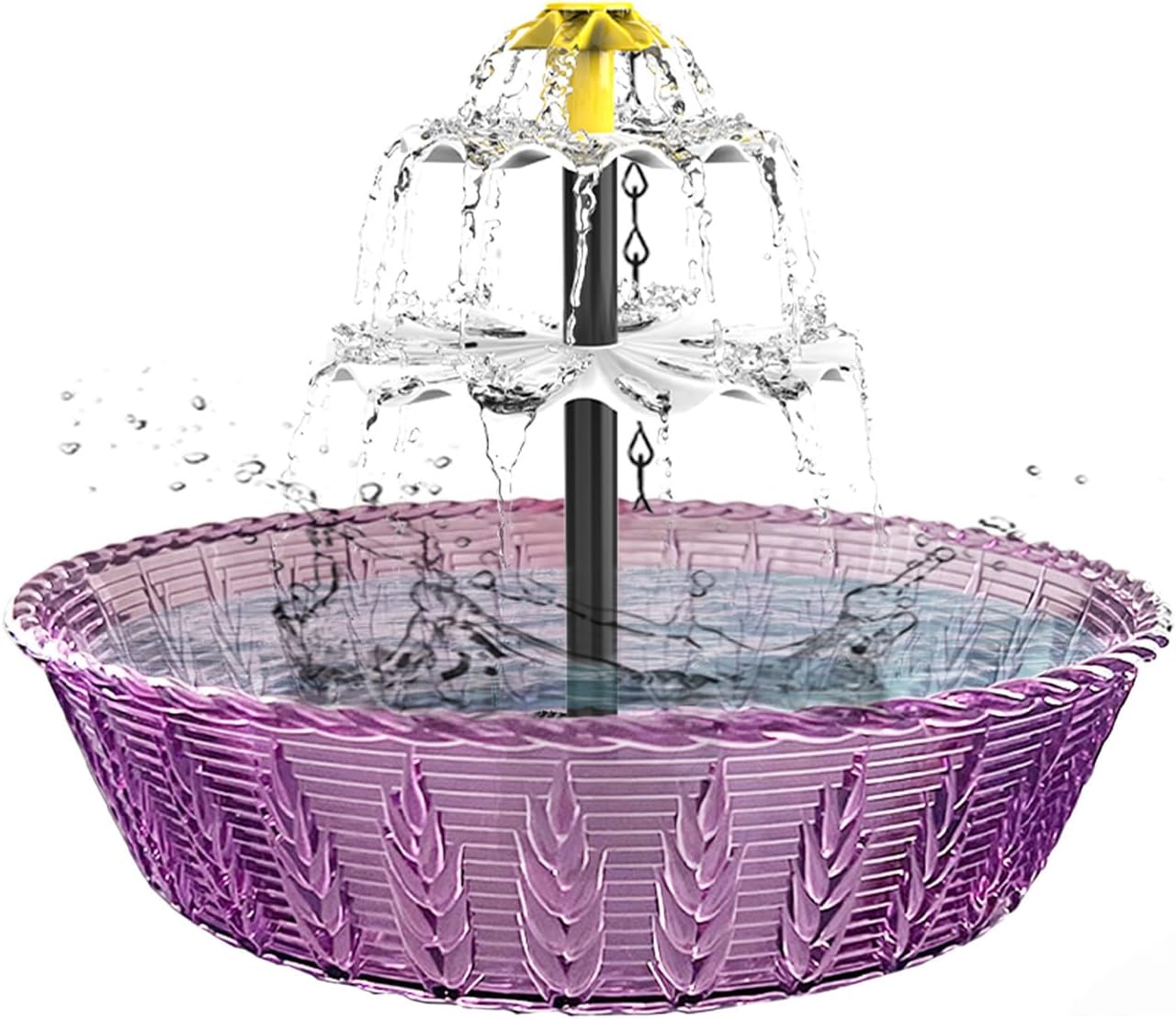 Sustainable Solar Operated Outdoor Fountain Bird Bath Generating Mesmerizing Water Curtains Requiring None Electricity for Easy Setup Solar Bird Bath Fountain