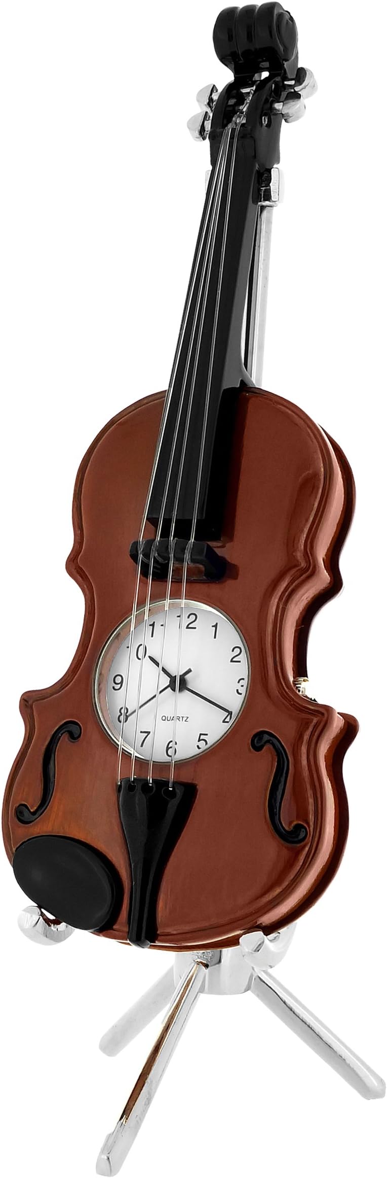 Violin Collectible Desktop Mini Clock w/ Stand