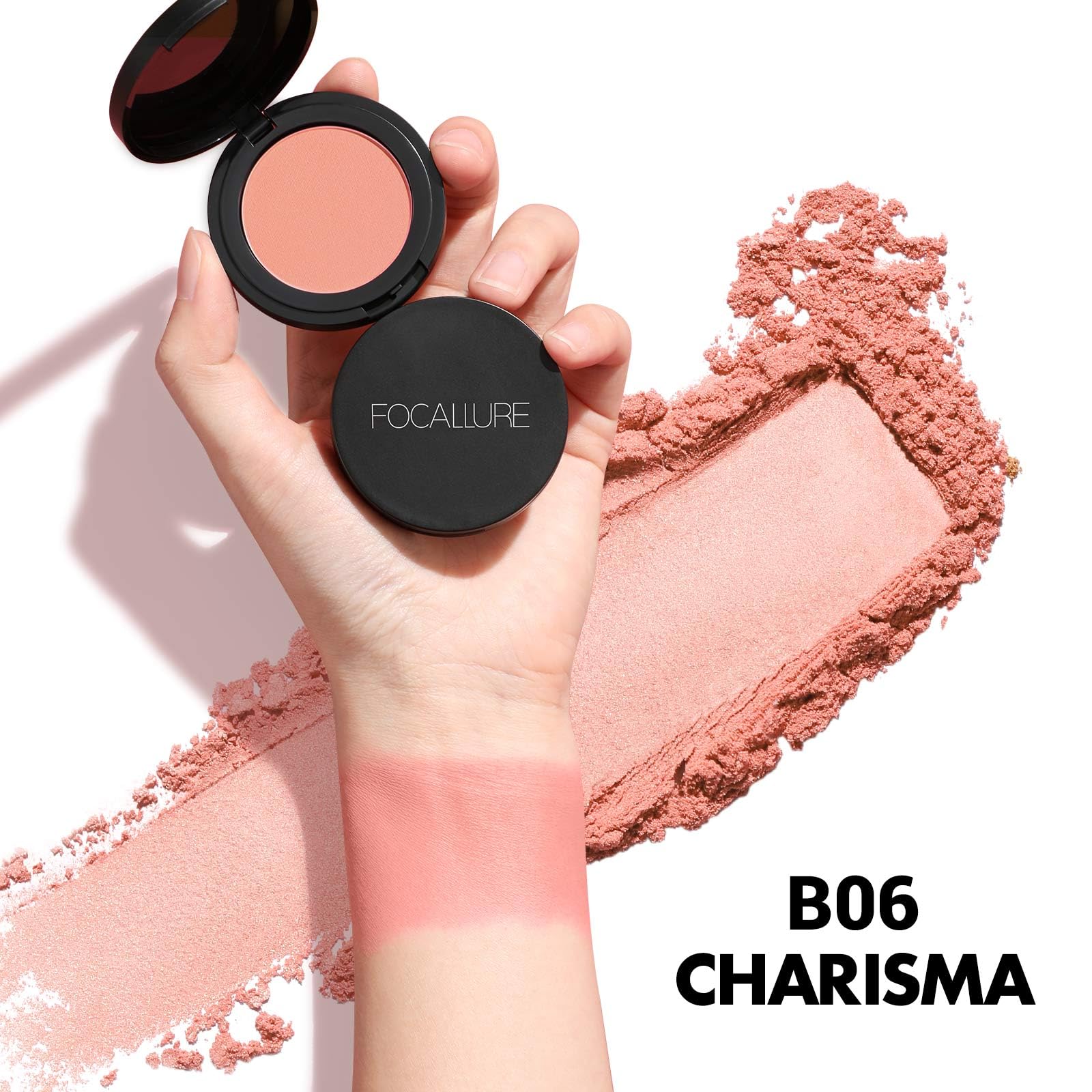Rubor sedoso prensado facial, colorete mineral de alto pigmento, crea un acabado impecable sin decoloración y da a tu piel un brillo natural, maquillaje facial ligero, CHARISMA 3
