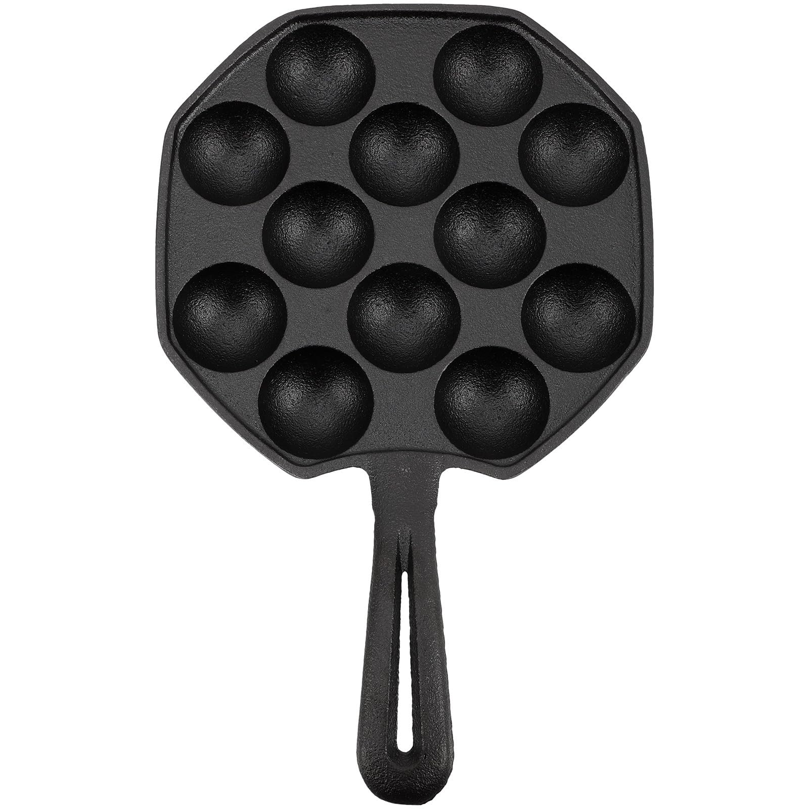 VOSAREA Plaque de Cuisson pour Escargots en Fonte Noire 12 Trous, Matériau en Fer, Chauffe Uniformément, Cuisson à Domicile Restaurant