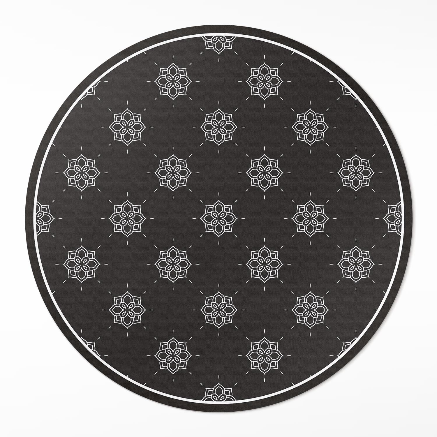 Tapis de sol cuisine élégant en vinyle durable ø80 cm design haut de gamme