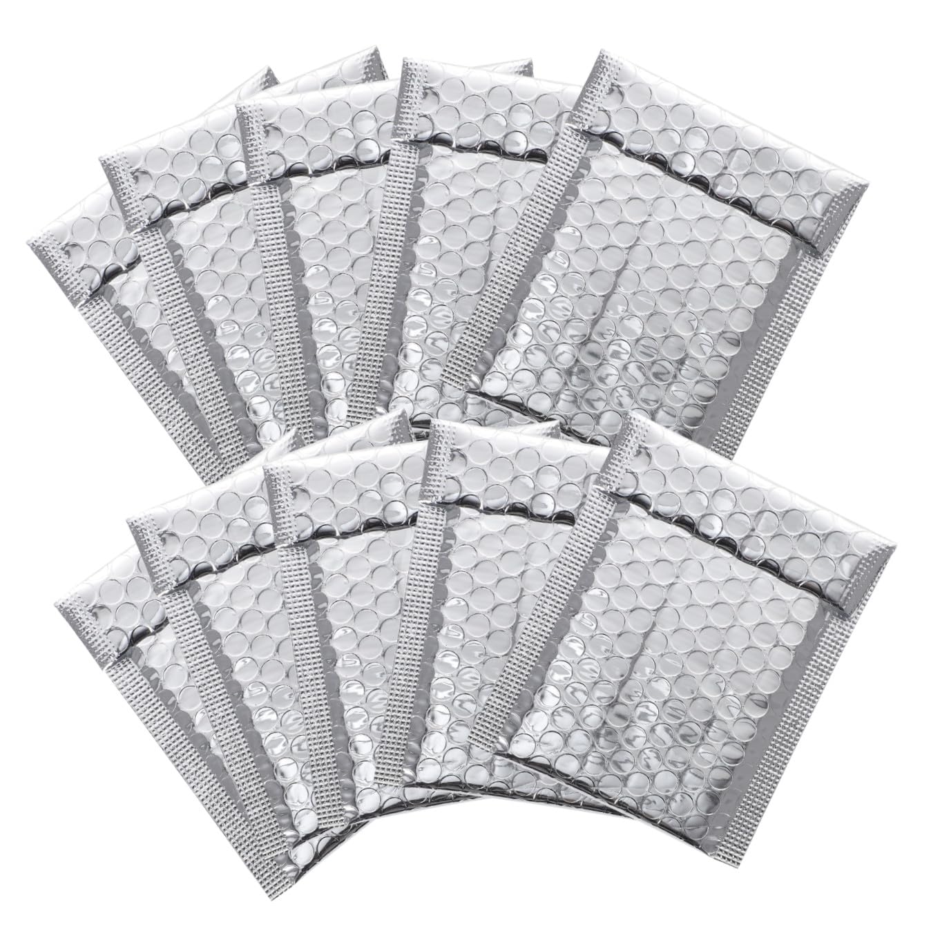 ifundom Enveloppes Matelassées Auto-adhésives Argentées en Aluminium 100 Pcs 110x130 40 Mm pour Expédition Protection Bulles D’emballage Déménagement Bureau École