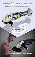 Vista 4 de WORKPRO Kit de amoladora angular inalámbrica de 20 V, 4-1/2 pulgadas, herramienta de amoladora angular ligera, batería de iones de litio de 4.0 Ah