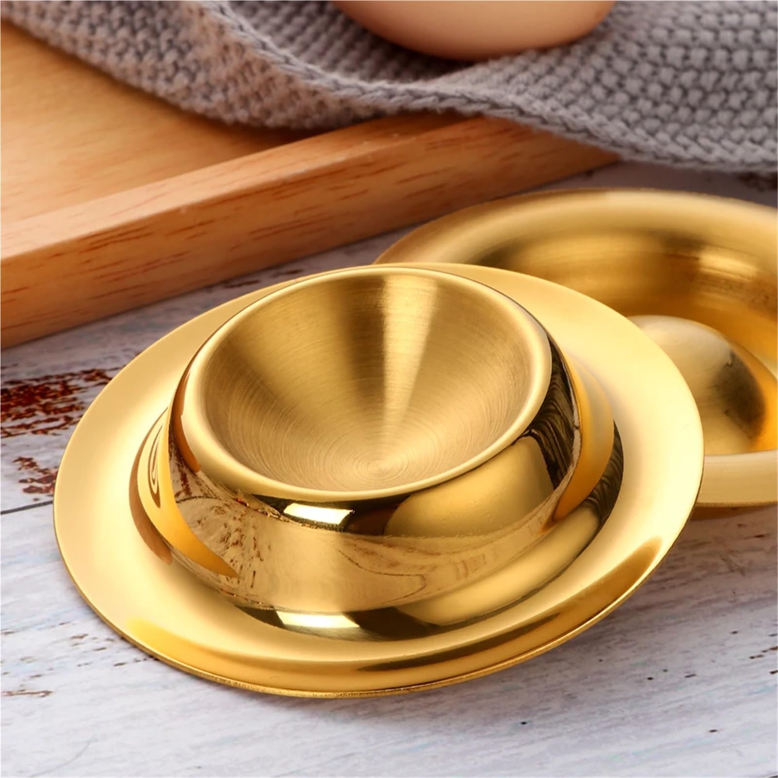 coquetier, Lot de 4 supports métalliques robustes for œufs, desserts, glaces, pudding, caviar, ustensile cuisine(Mix Color 4pcs)