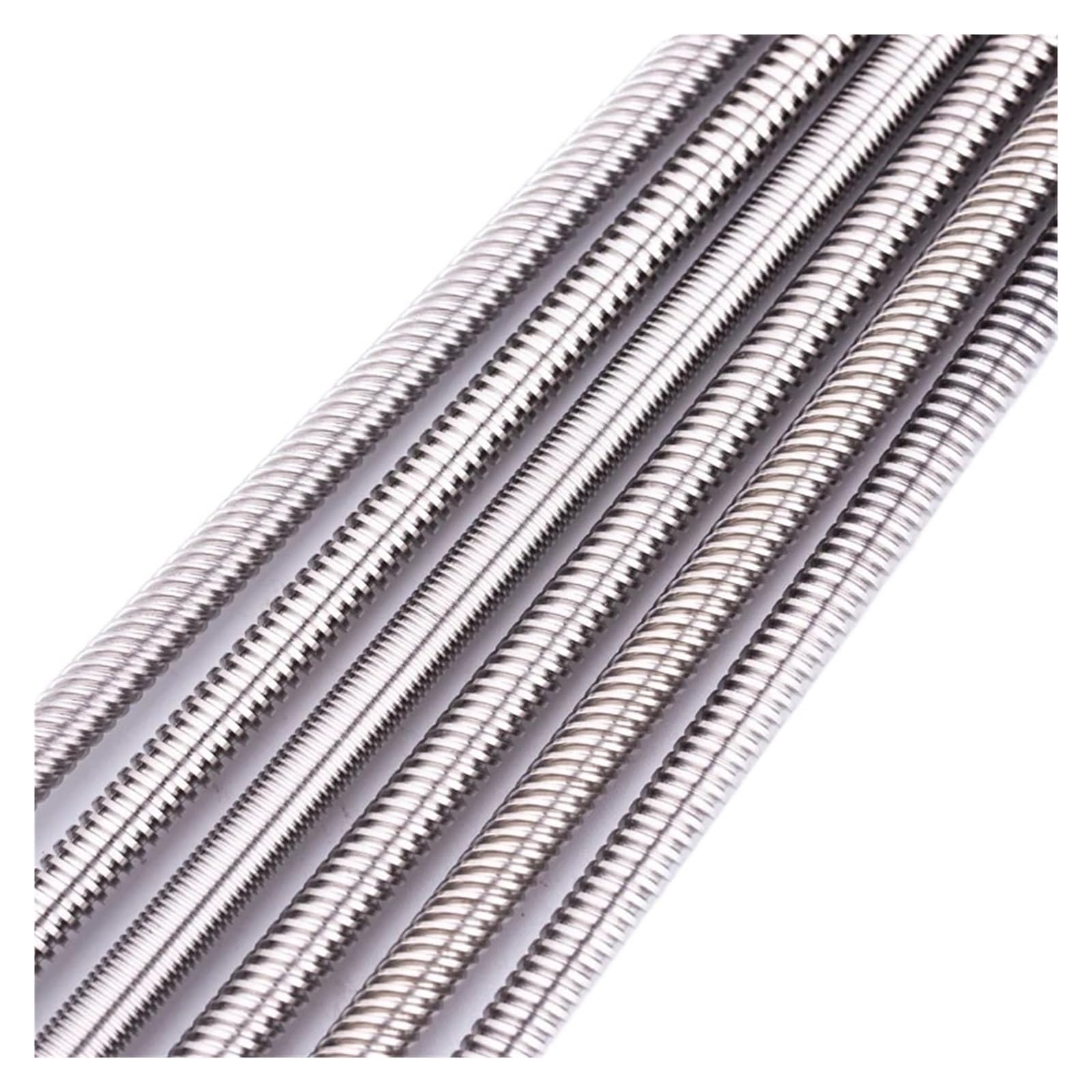 Husillo de bolas, husillo de bolas de guía lineal Tornillo de avance T12, longitud 100 mm a 600, paso 2, tornillo trapezoidal con tuerca latón(500mm)