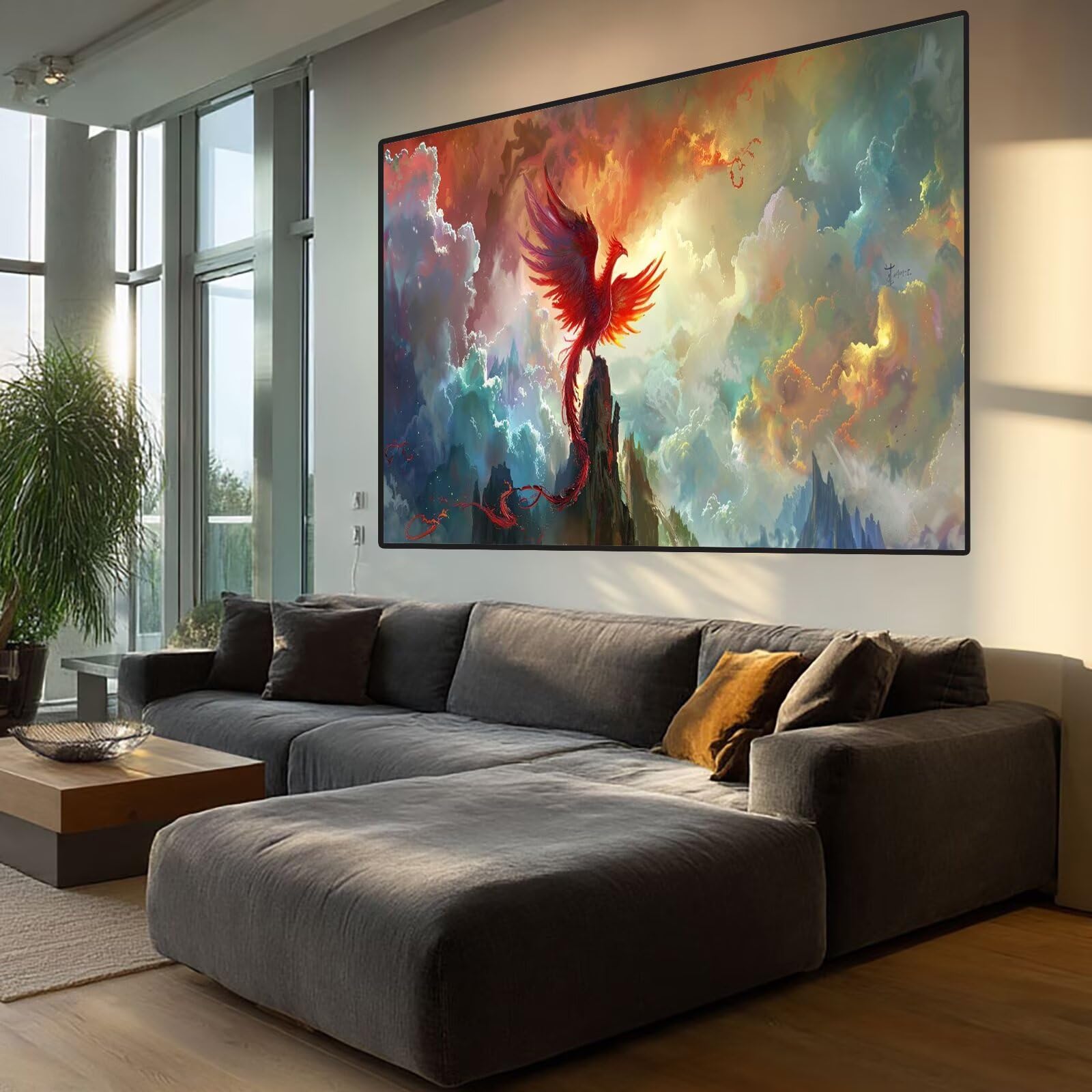 Phoenix Diamond Art Cloud Diamond Painting Arts and Crafts dla dorosłych, zestawy do malowania diamentami 5D, dorosłych, Crysta, haft krzyżykowy, zestaw do haftowania dla początkujących, dekoracja