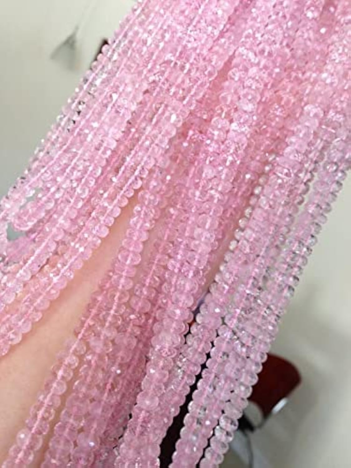 Morganite rose naturelle facettée 5-10 mm sans traitement pour joaillerie