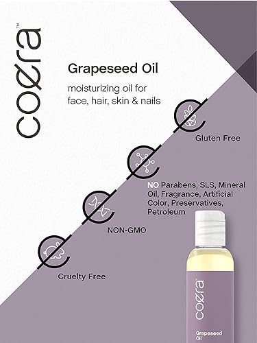 Miniatura 4 de Horbäach Semilla de uva | 4 onzas líquidas | Aceite hidratante para cara, cabello, piel y uñas | Libre de parabenos, SLS y fragancias | Coera