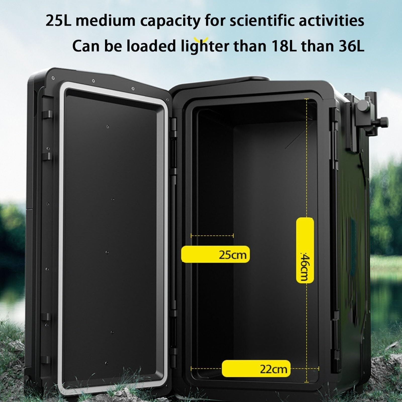 Cajas para Aparejos de Pesca Caja De Pesca Con Asiento Multifuncional Capa Herramientas Independiente 25L Gran Capacidad Cebos o Accesorios
