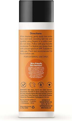 Miniatura 8 de TruSkin BHA Exfoliante líquido y tóner  PHA AHA BHA Exfoliante suave con ácido salicílico y glicólico, vitamina C  Suave tono y textura desiguales,