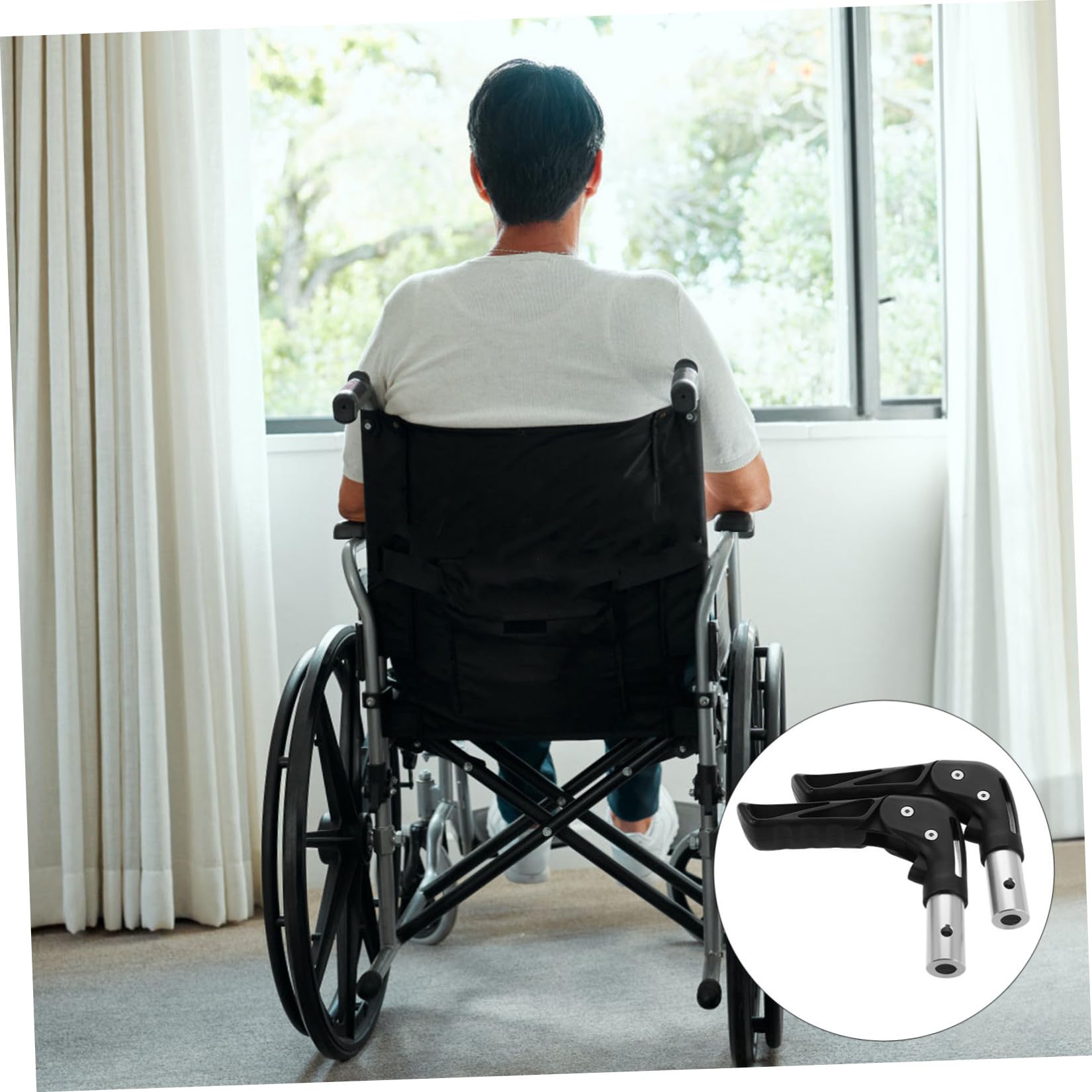 Maniglie di Pieghevoli 22 MM per Sedia a Manuale, Impugnature Ergonomiche Antiscivolo Coprimaniglia Imbottito per Carrozzine Leggere da Trasporto e Uso Quotidiano