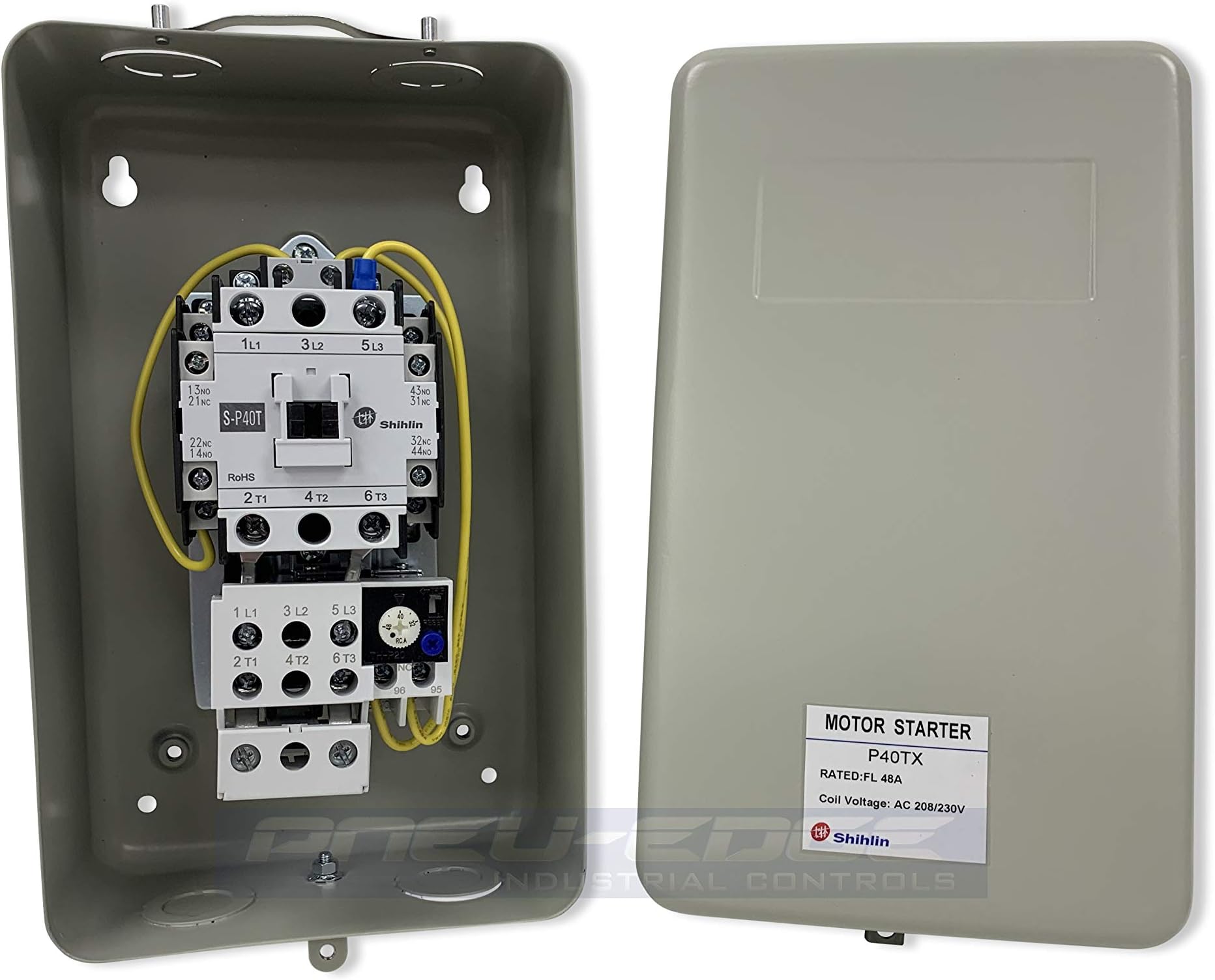 NEW MAGNETIC MOTOR STARTER CONTROL FOR ELECTRIC AIR COMPRESSOR 7.5HP 1-PHASE 208-240 VAC 40AMP