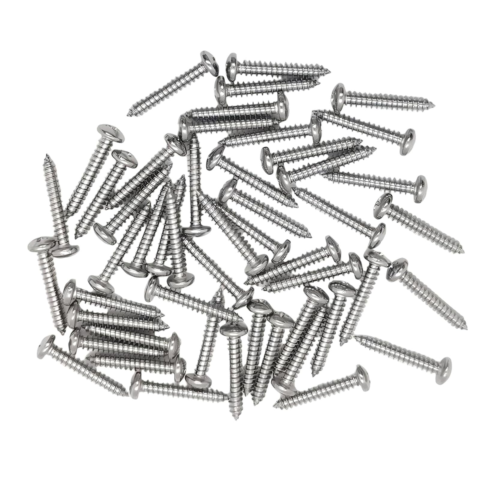 35 mm Stainless Steel Screws M3, Self Tapping Round Pan Head Wood Screw, Hardware Fasteners, Pack of 50