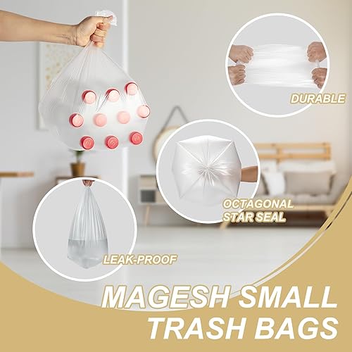 Miniatura 2 de Magesh - Bolsas de basura pequeñas de 2.6 galones, bolsa de basura pequeña de 2.6 galones, fuerte, sin fugas, bolsas de basura pequeñas de 2.6