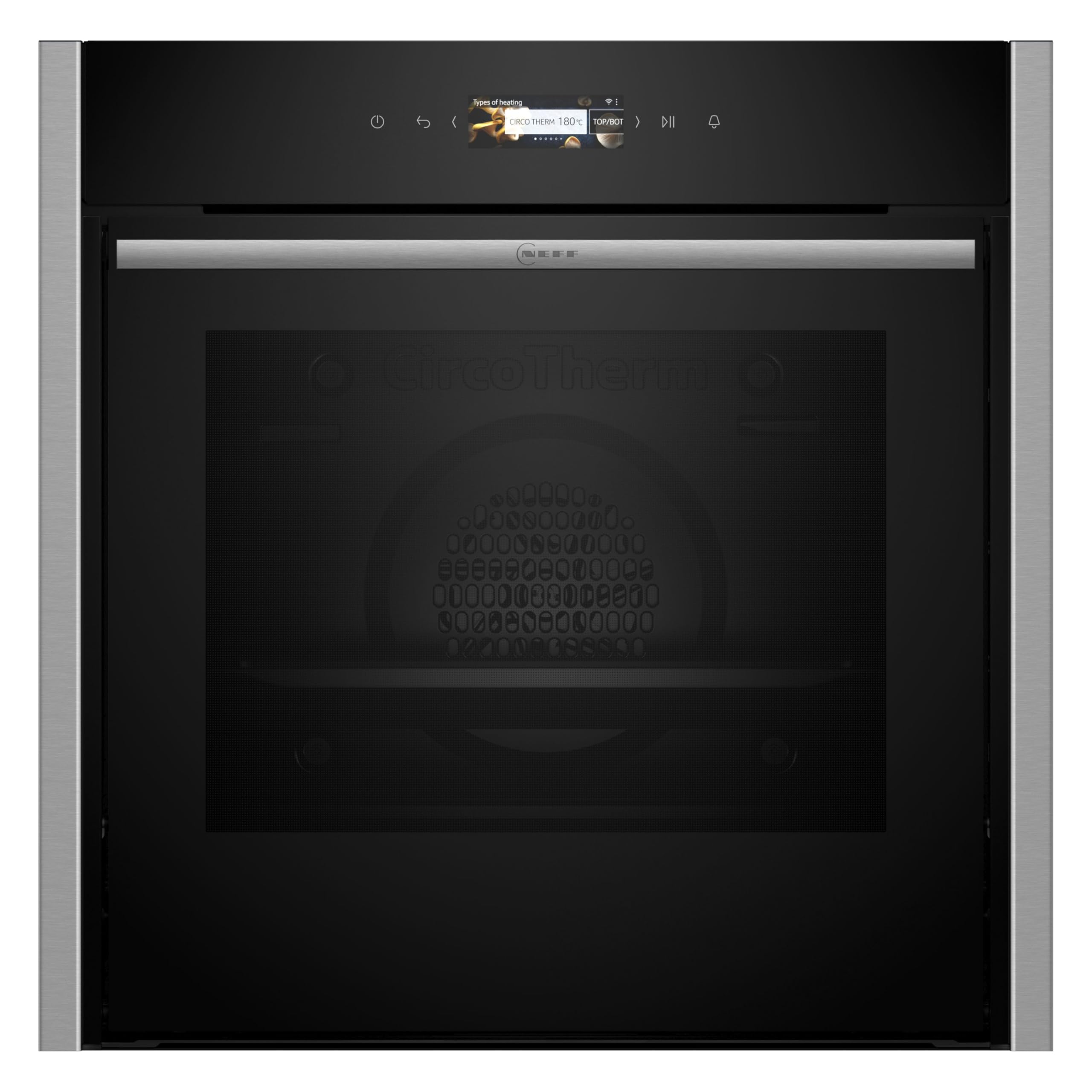 NEFF B44CR21N0, N 70, Einbau-Backofen, Made in Germany, Integrierbarer Backofen 60 x 60cm, Hide, Full Touch TFT-Display, Automatikprogramme, Home Connect, Edelstahl, Amazon Exclusive Edition