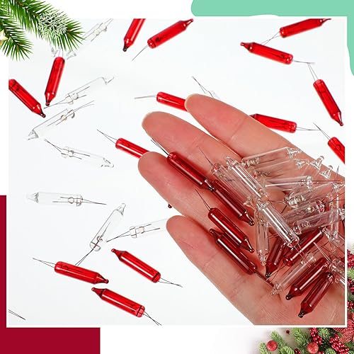 Vista 59 de Mudder 200 unidades de 2.5 V Navidad 50/100/150/200 unidades de mini luces incandescentes de alambre de repuesto bombillas de repuesto