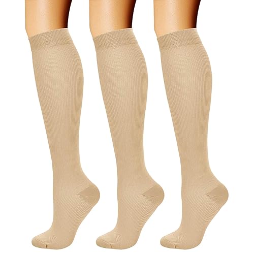 CHARMKING Compression Socks for Women & Men Circulation (3 Pairs)