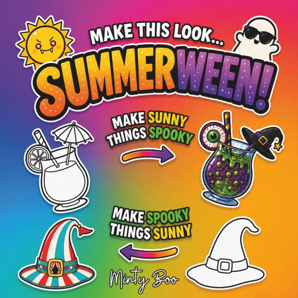 Make This Look Summerween: Bold & Easy Creative Coloring Challenges to Make Sunny Things Spooky & Make Spooky Things Sunny