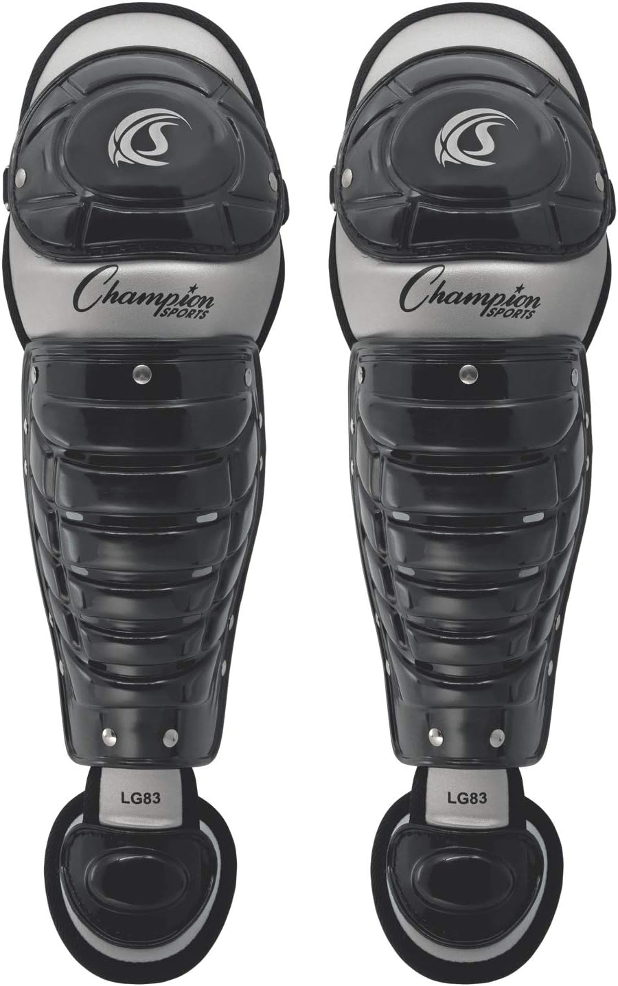 Champion Sports 13"L Single Knee Shin Guards with Wrap-around Padding - Ages: 9-12