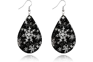 Festive Dangling Snowflake Earrings