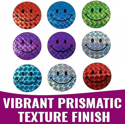 Miniatura 3 de Fun Express - Pegatinas de cara de sonrisa prisma (100 piezas) - Papelería - Pegatinas - Rollo - 1 pieza