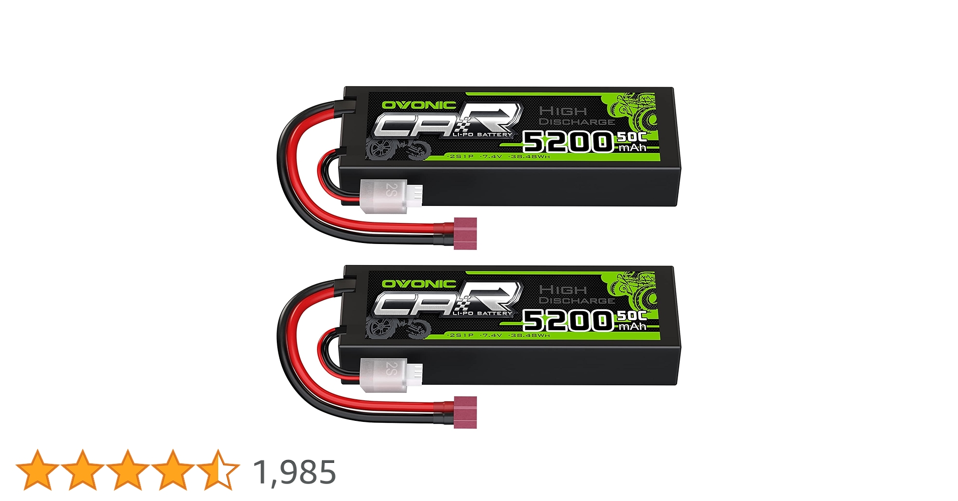 Amazon.co.jp: OVONIC 7.4V リポバッテリー 5200mAh 2S 50C