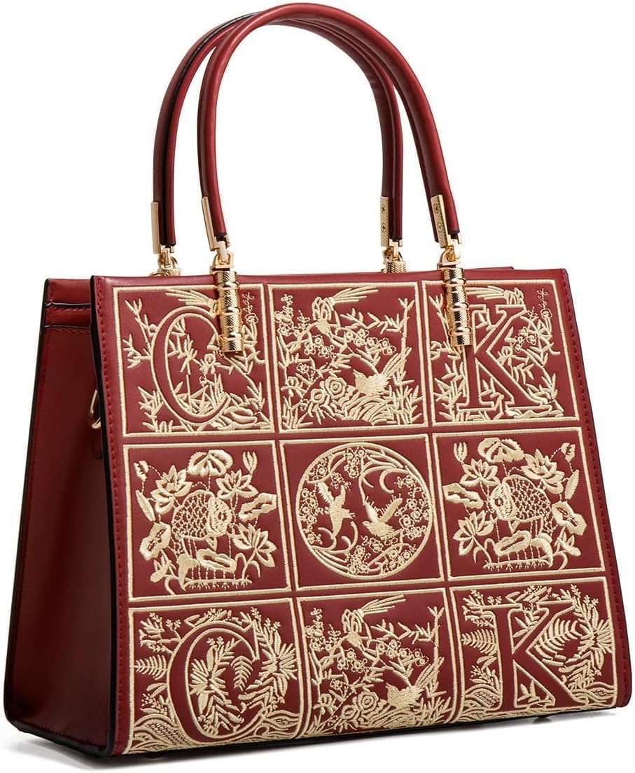 WTQZFRNSB bag embroidery bag red wedding bag bride Tote bag girl/13208