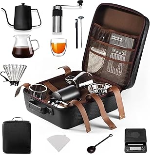 15 in 1 Portable v60 Pour Over Coffee Maker Set with Grinder