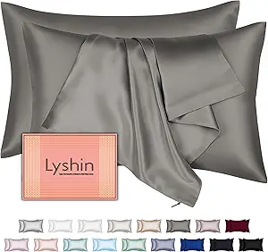 Mulberry Silk Pillow Cases 2 Pack Queen Size 20x30 Inches with Hidden Zipper, Ultra Smooth and Soft Breathable Cooling Silk Satin Pillowcase Set of 2, Better for Hair and Skin, Gifts for Women Men