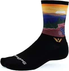 Swiftwick- VISION SIX Impression, Parks Edition, Running and Cycling Socks