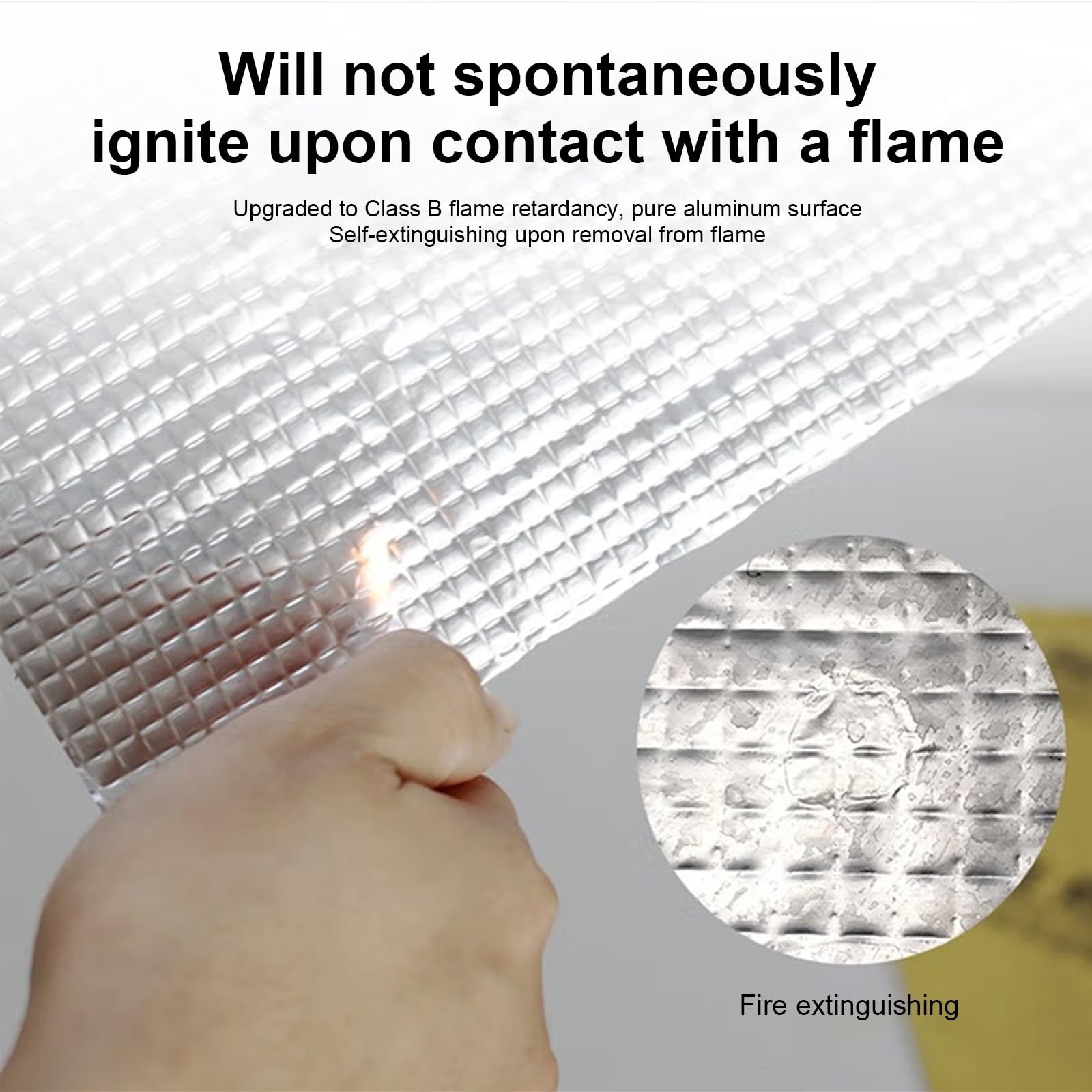 Podkładki izolacyjne z folii aluminiowej i membrany dźwiękochłonne są wysoce odporne na ścieranie, a dzięki mocnemu klejowi na odwrocie są trwałe.(1*1m/3.2*3.2ft,15MM(THK))