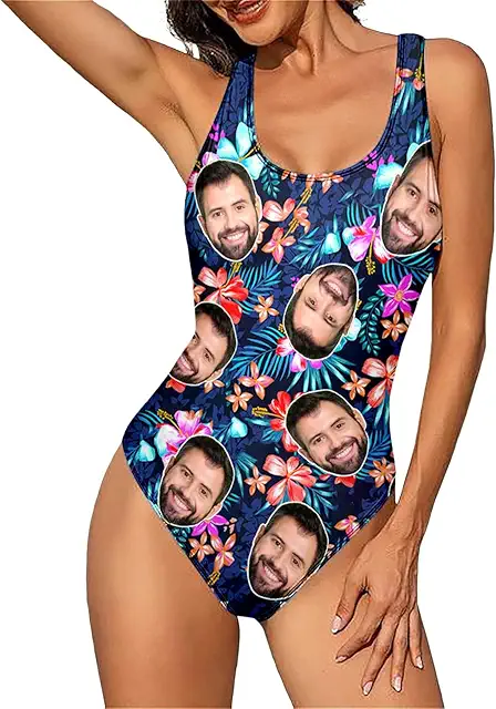 Personalisierter Badeanzug Damen mit Foto - Lustige Badebekleidung Geschenk