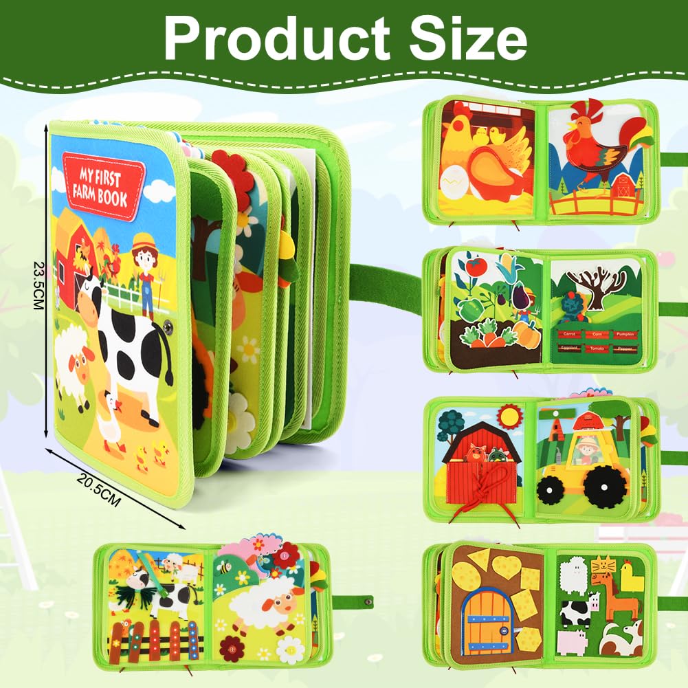 AYESY Busy Board for Toddlers Montessori Toys Busy Book for 3 4 5 6 Year Old Boys Girls,Sensory Board Educational Activities Toy for Fine Motor Skills Learning,Travel Toy for Plane Car - Image 2