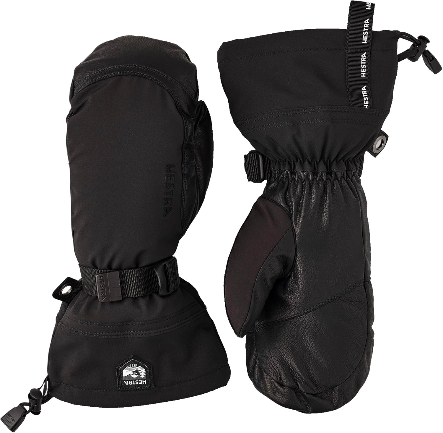 Hestra Army Leather Extreme Mitt, Windproof Long Cuff Mitten for Extreme Winter Weather, Skiing, Ski Touring, Snowboarding & Snowmobile