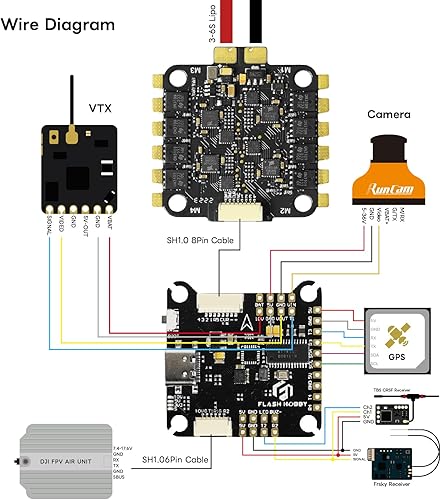Miniatura 2 de Controlador de vuelo F7 Pila 1.201 x 1.201 in Drone controlador de vuelo pila con controlador de velocidad electrónico 4 en uno 60A para 3  6S Lipo