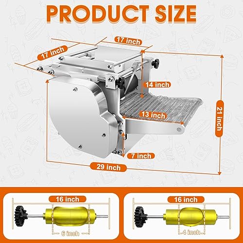 Miniatura 2 de Máquina eléctrica de tortillas, máquina automática de prensa de tortilla de maíz y harina de 2 a 7.8 pulgadas con revestimiento antiadherente,