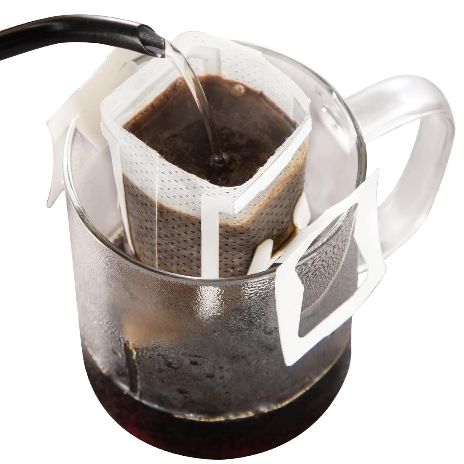 PARACITY 50Pcs Portable Coffee Filter Bag with Hanging Ear Design Disposable Drip Coffee Filter Paper Bag single Serve