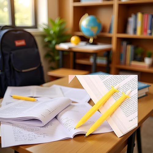 Miniatura 5 de Lápices mecánicos Kawaii de plátano amarillo, bolígrafos retráctiles, bolígrafos automáticos creativos, artículos de papelería escolar, suministros