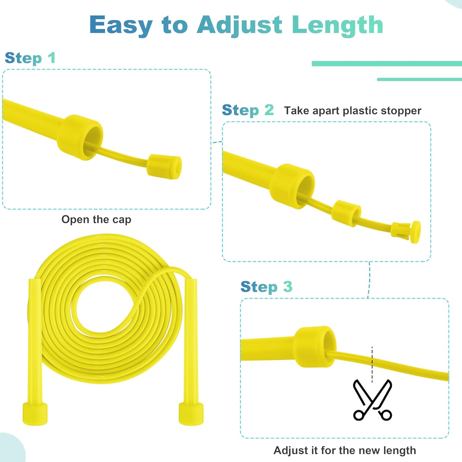 Aodaer PVC Skipping Rope Adjustable Jump Rope for Kids Multicolor Jump Rope Bulk with Plastic Handles Lightweight for Outdoor Fitness Exercise and Weight Loss, Training and Racing
