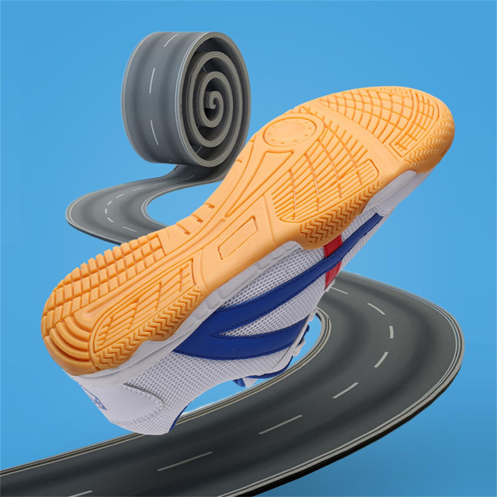 Zapatillas De Tenis De Mesa para Hombre Y Mujer Transpirables para Cancha Interior Suela Suave Y Ligeras para Pickleball