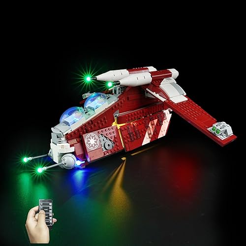 Kit de luz LED para Lego Star Wars Coruscant Guard Gunship 75354, kit de iluminación creativa compatible con Lego 75354 versión de control remoto