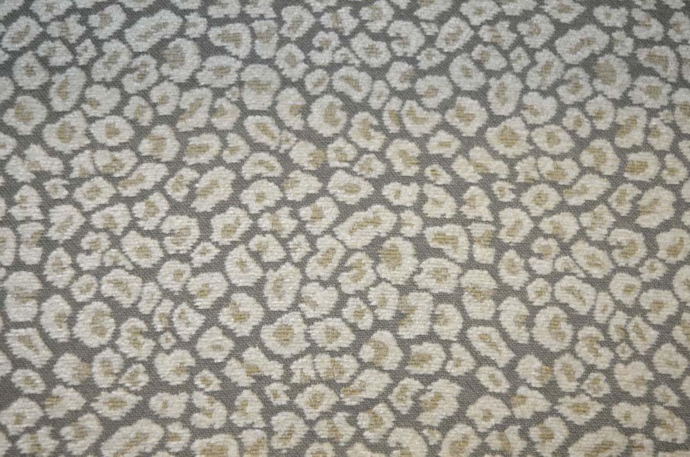Grey White Cheetah Upholstery Spots Oyster Golding Fabric