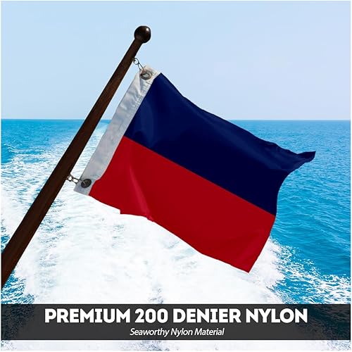 Miniatura 2 de AGAS Echo Code E Marine Signal - Bandera de 1 x 1.25 pies, nailon 200D impreso, cabecera de lona, ojales de latón, bordes cosidos y no destiñen,